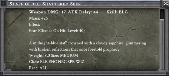STAFF OF THE SHATTERED SEER item card
